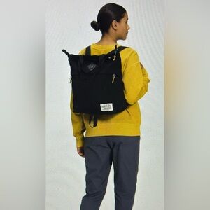 NWTS North Face Black Berkley convertable Backpack/Tote. Padded Laptop sleeve.